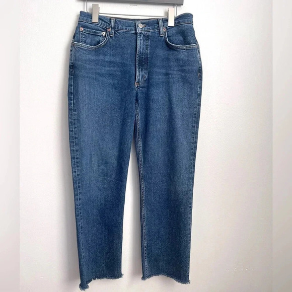 Agolde - Kye Mid Rise Straight Crop Jeans in Mirage - Picture 3 of 16
